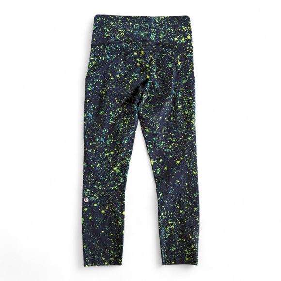 Lululemon Base Pace High Rise Crop 23" Sparks Fly Multi Sz 6 High Waist Nulux - Picture 6 of 14